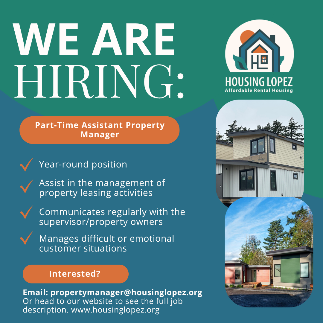 poster advertising an open position as assistant property manager at Housing Lopez